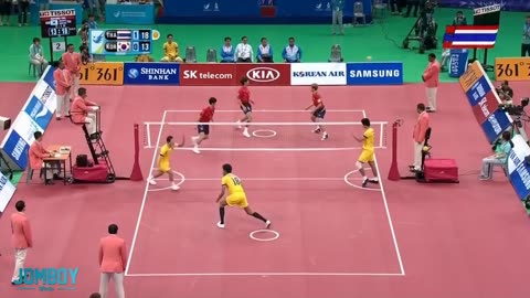 Korea vs Thailand Kick Volleyball Match