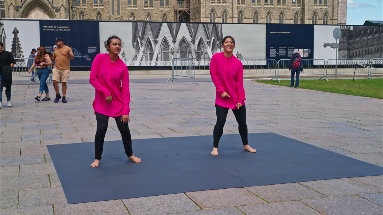3 girls doing East Indian dances P Hill