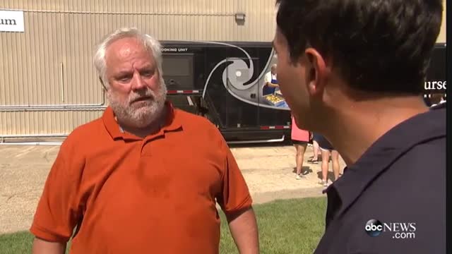 Flood Survivor Tears Up as He Explains What Trump’s Louisiana Visit Means to Him