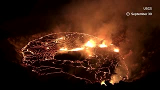 Visitors flock to watch Hawaii volcano erupt