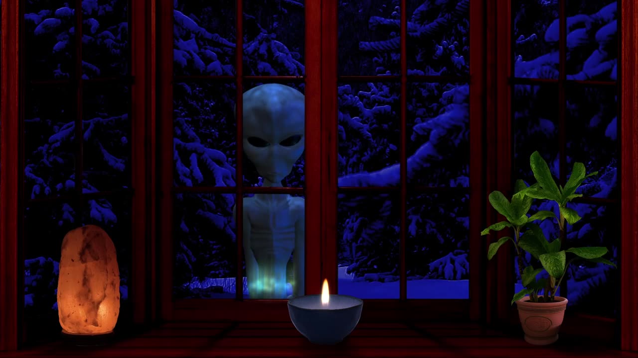 Alien in the Snow #creepy