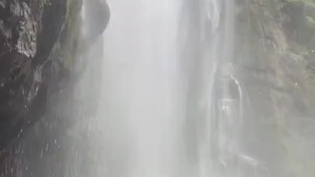 The beautiful waterfall is spectacular