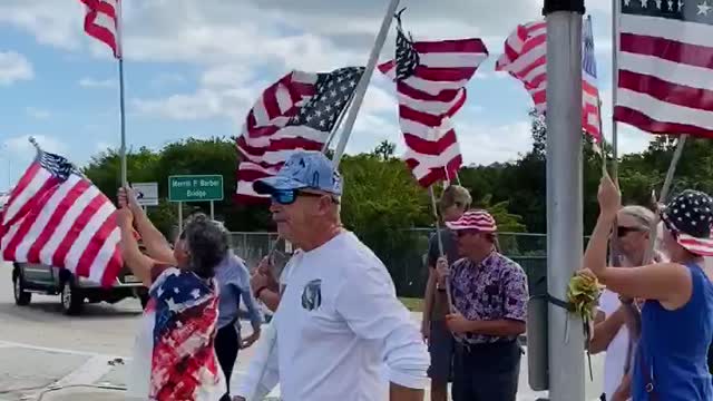 American Flag Walk Jan 8, 2022 - Vero Beach, FL - *We walk Barber Bridge every Saturday 10 am*