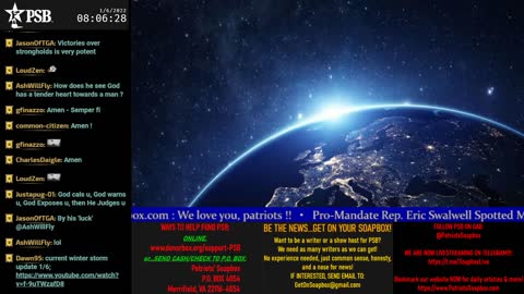 2022-01-06 07:00 EST - Patriots Soapbox AM: with LadyRWB , MykelJaye & DD
