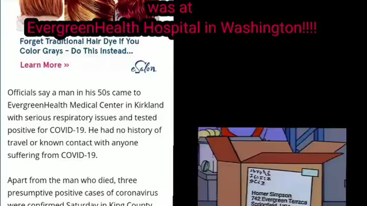 SIMPSONS PREDICT HOSPITAL WHERE THE 1ST U.S. COVID PATIENT DIED AND TOM HANKS "GETTING THE VIRUS"
