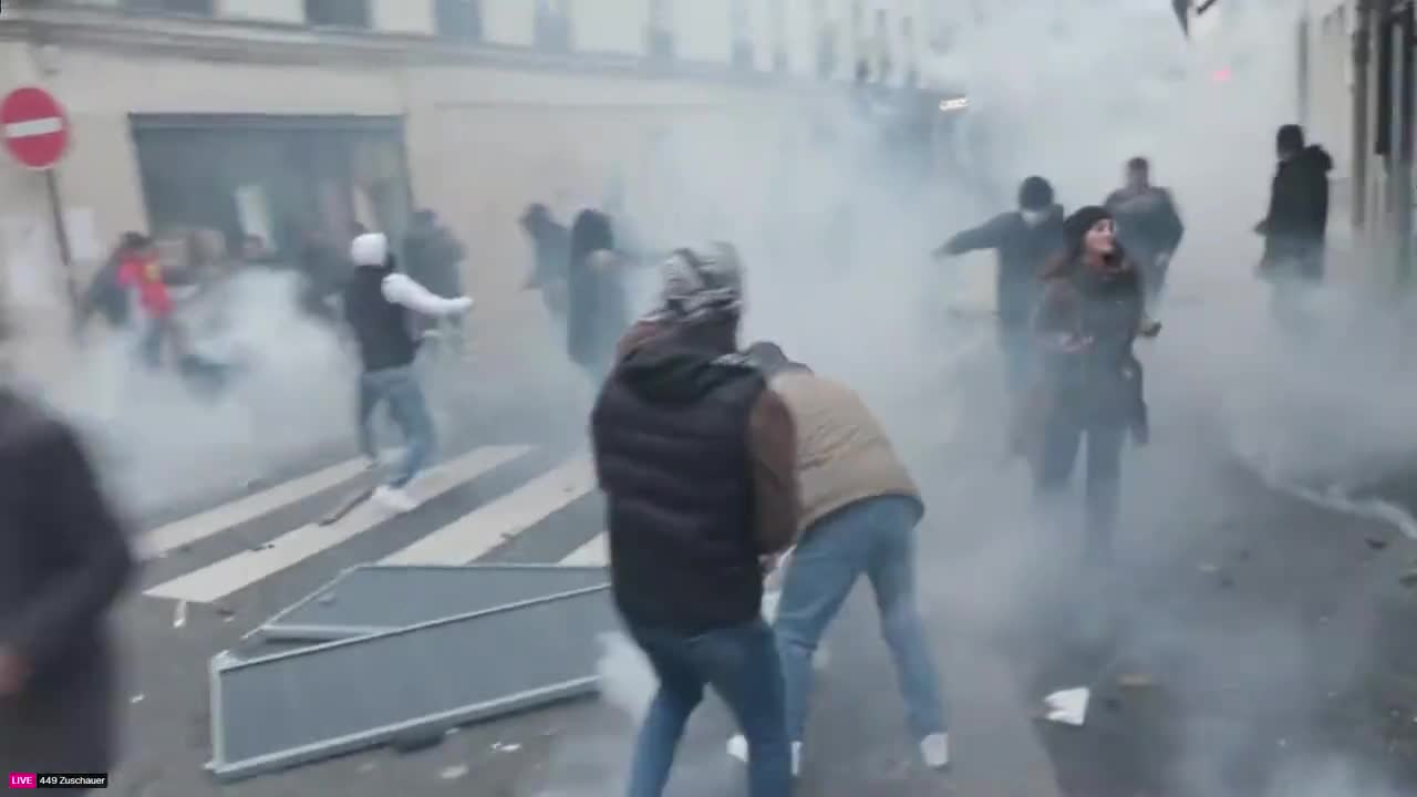 BREAKING: PKK terror group supporters wreak havoc on the streets of France's capital Paris.