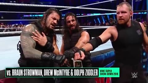 WWE Super Show Down/ Wrestling Braun Strowman, Drew and Dolph Ziggler