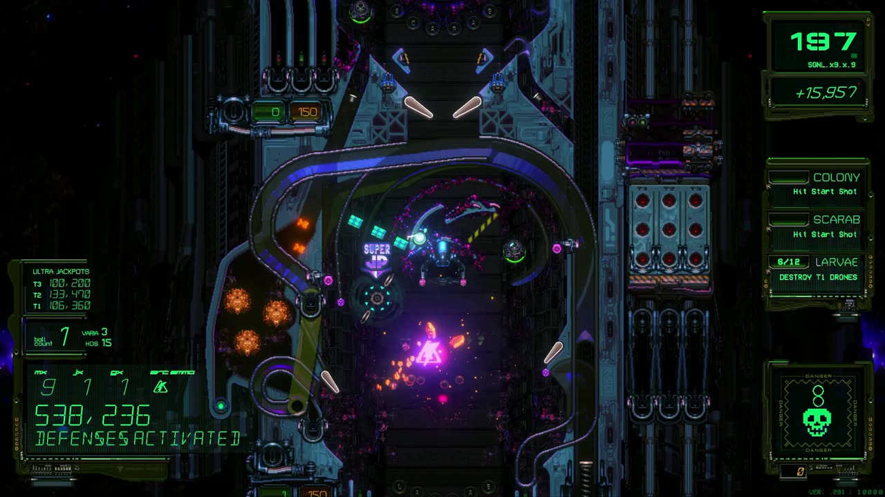 Xenotil Hostile Pinball Gameplay