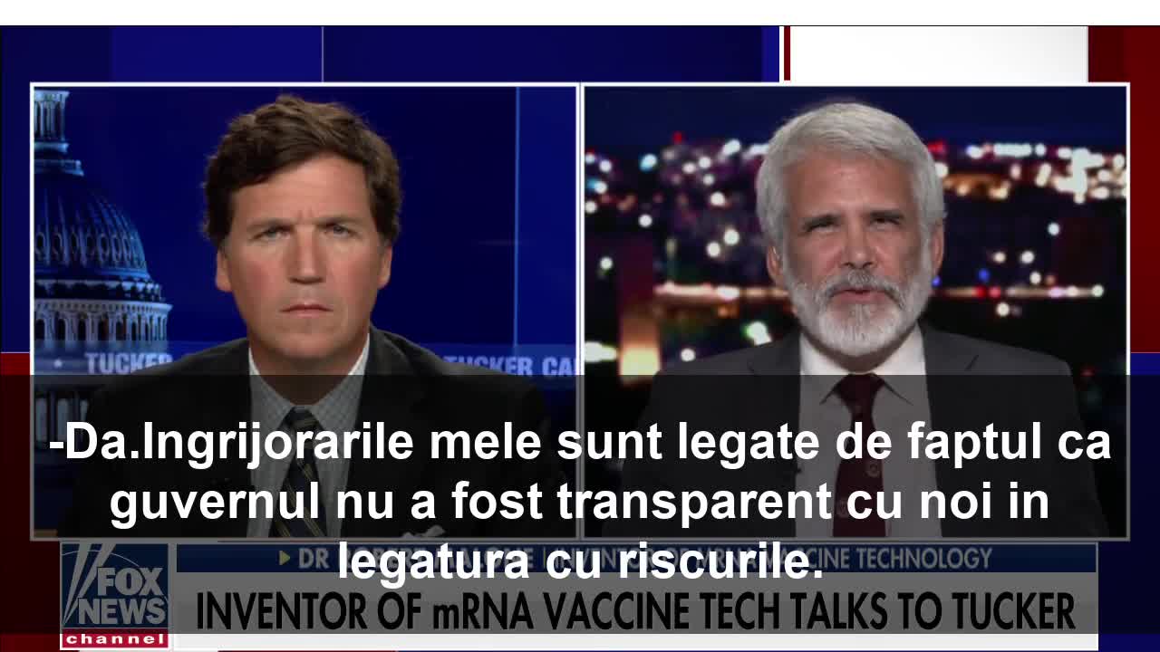 Raportul Risc-Beneficii nu justifica Vaccinarea - Inventatorul ARNm la Tucker Carlson