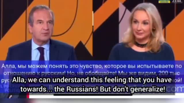 Rampant Russophobia live in french TV. Russians are simply cockroaches ?