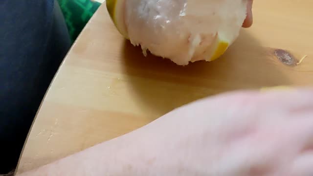 First time cutting into a pomelo