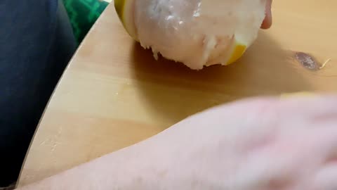 First time cutting into a pomelo