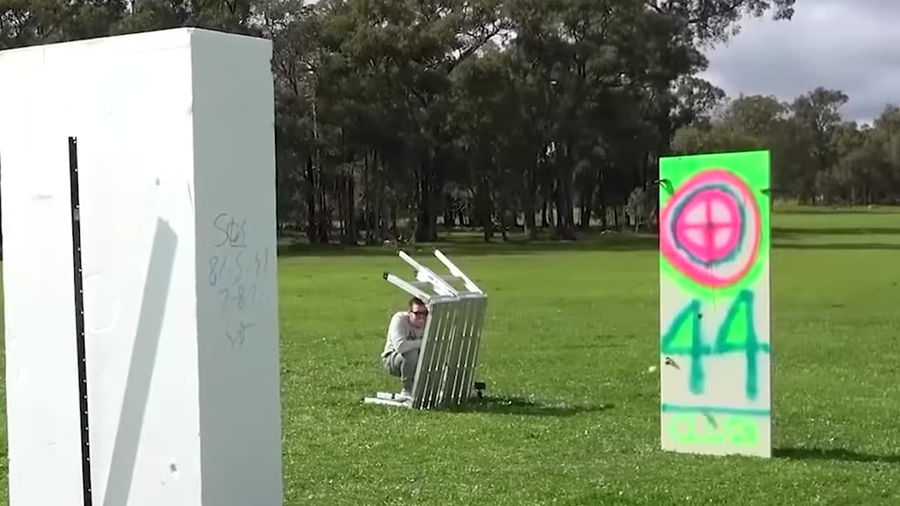 Rubber Band Ball + Giant AXE = Awesome Results