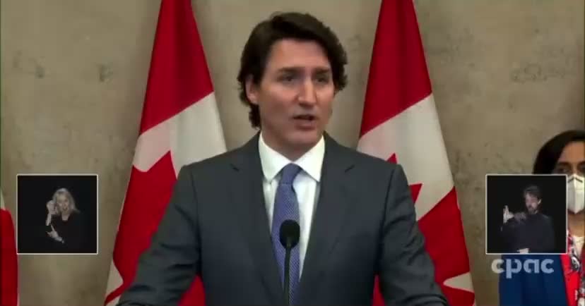 P.M. Trudeau Panicks over Trucker Protest - says its a Small Protest of 50K Truckers