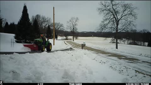Snow plowing in January