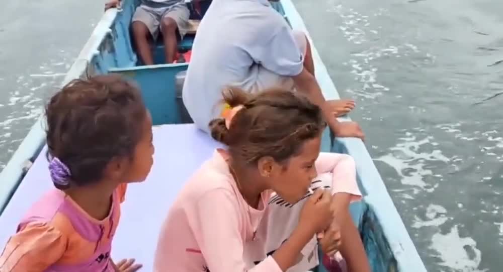 Brazilian fishermen fishing in deep sea