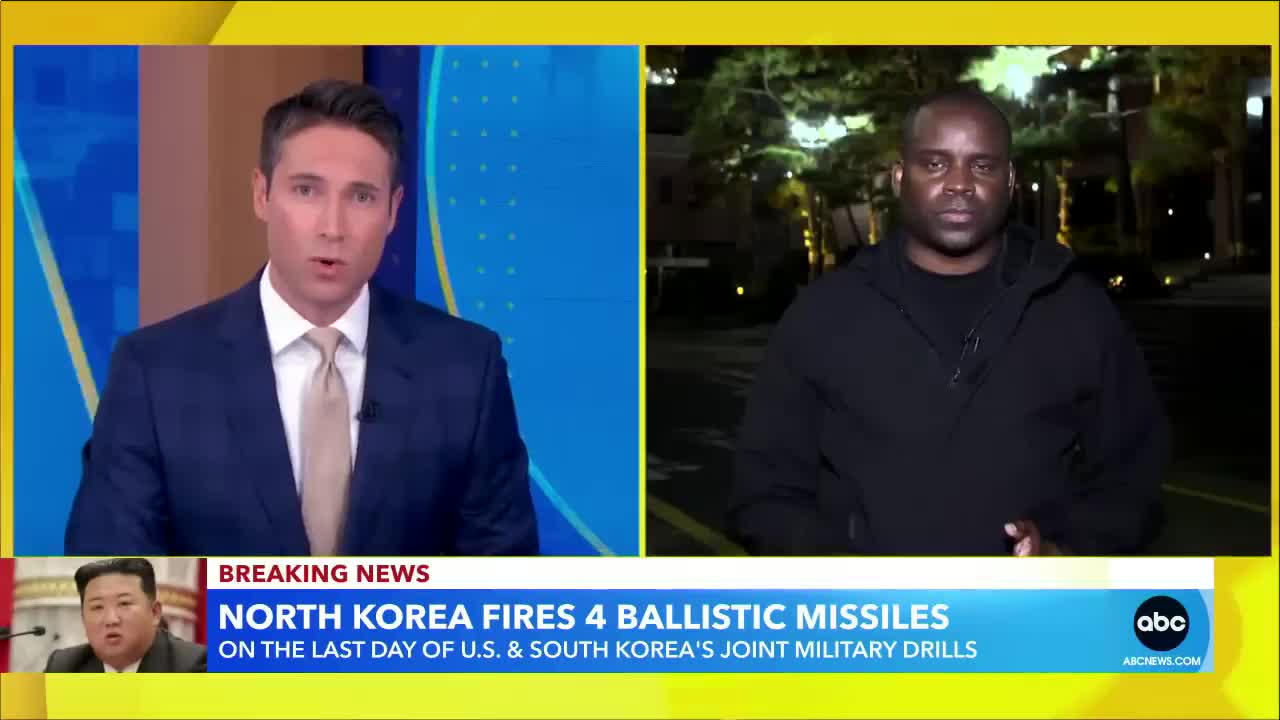 North Korea fires 4 ballistic missiles | GMA