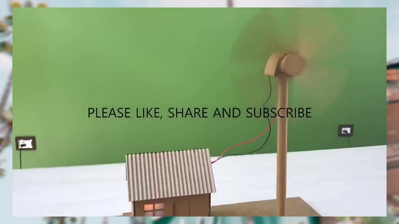 How to make working model of a wind turbine from cardboard | school project