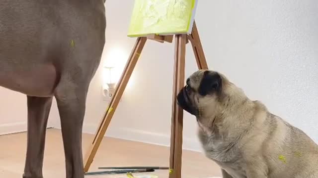 SMART DOBERMAN PAINT BULLDOG.mp4