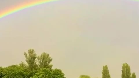 Person Witnesses Beautiful Double Rainbow From Their Balcony In London