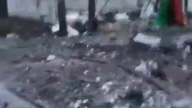 Zalyutino, one of the suburbs of Kharkiv after clashes between Ukrainian Military and Russia