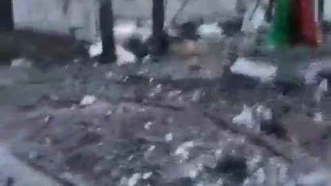 Zalyutino, one of the suburbs of Kharkiv after clashes between Ukrainian Military and Russia