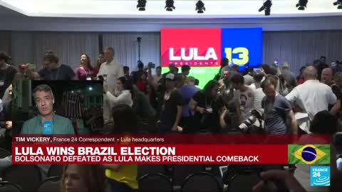 'This is a fraud': Bolsonaro's supporters react after leftist Lula wins Brazil vote • FRANCE 24