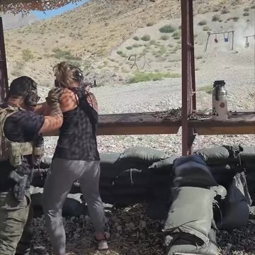 Hot girl shooting AK-47 fully Auto