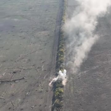 Russians Try to Hide from Ukrainian Artillery in the Treeline