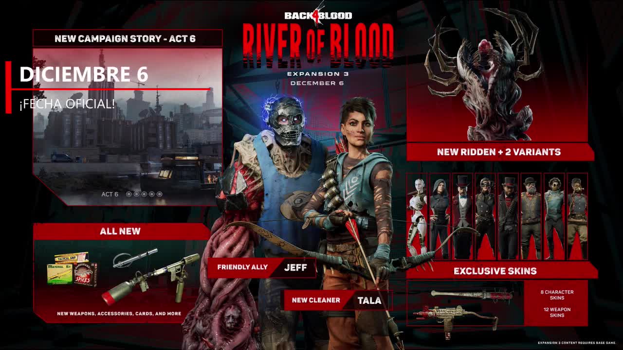 Back 4 Blood Información Oficial DLC 3 RIVER OF BLOOD