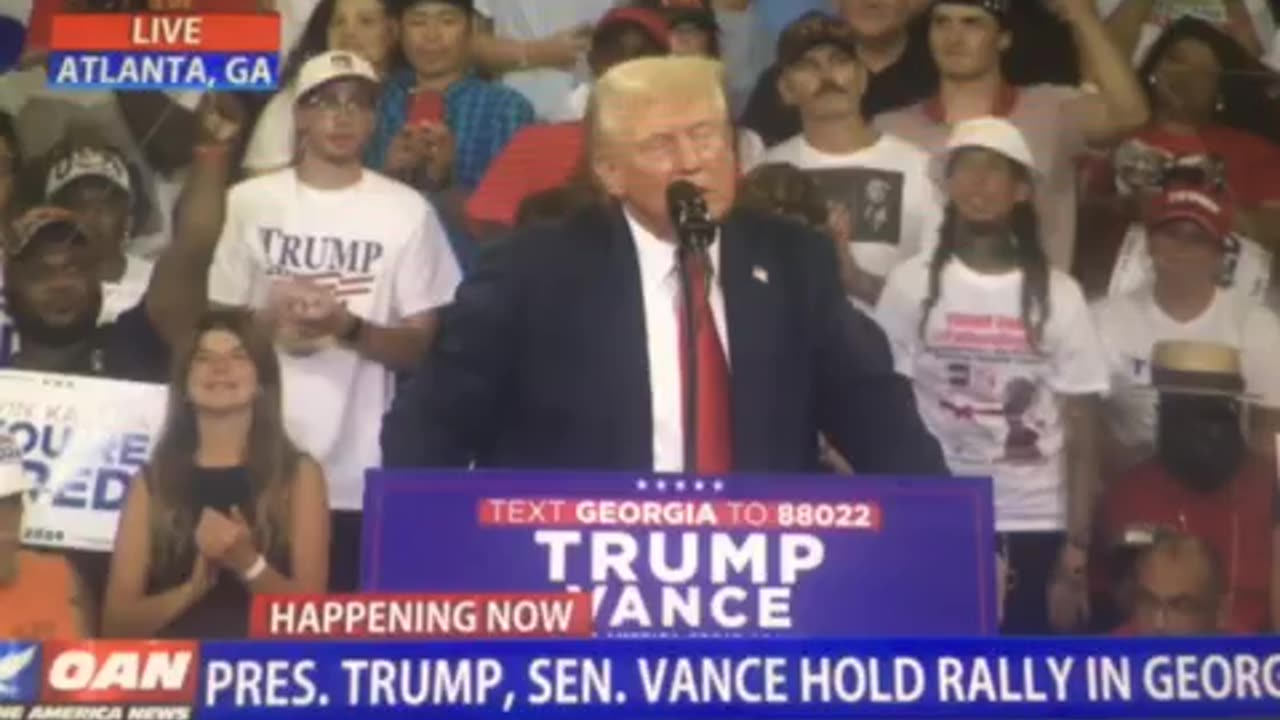 OAN president Trump & senator Vance hold rally in Georgia p finis