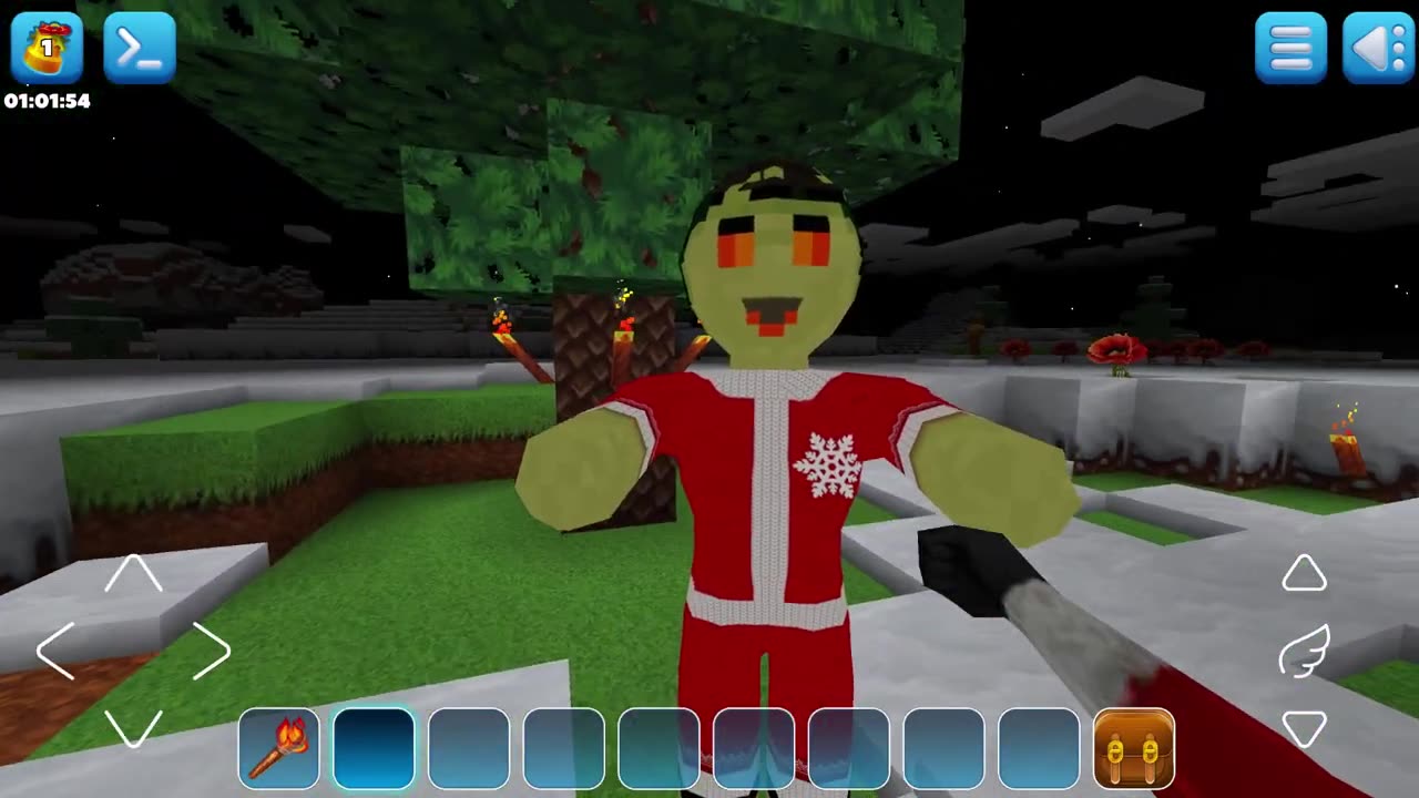 Winter mob: ZOMBIE 😱 in Realmcraft Game || #minecraftfree game #blockcraft