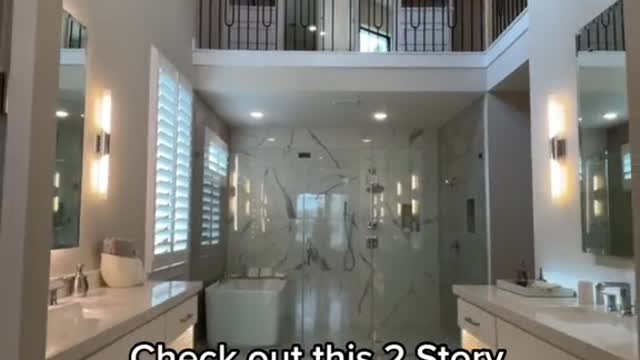 Check out this 2 Story Master Bathroom