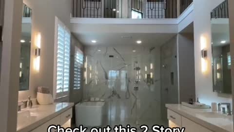 Check out this 2 Story Master Bathroom