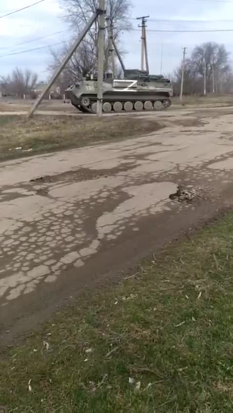 RUSSIAN air defense systems in Genichesk, Kherson region