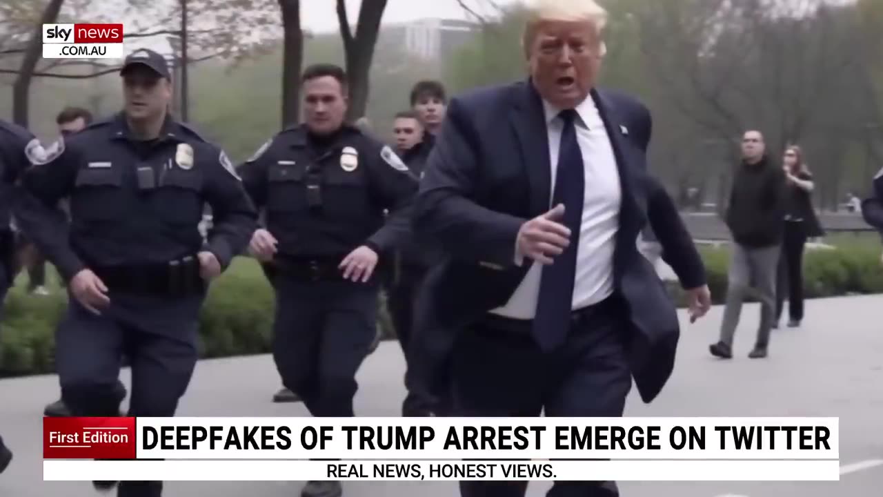 Twitter is inundated with deepfakes of Donald Trump resisting arrest