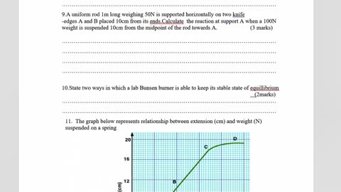 Physics Paper 1 KCSE 2025 Prediction