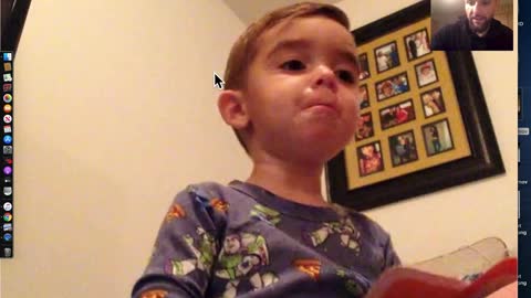 A FATHERS LOVE: MY SON 2 YEARS OLD SINGING ,NO MORE MONKEY'S JUMPING ON THE BED!