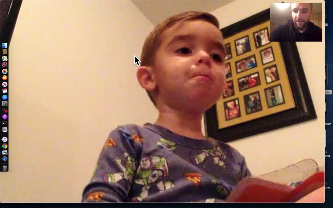 A FATHERS LOVE: MY SON 2 YEARS OLD SINGING ,NO MORE MONKEY'S JUMPING ON THE BED!