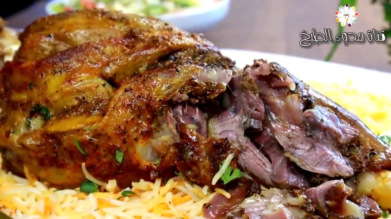 طبخ فخذ الخروف والرز بهذة الطريقة الفخمة بالفرن يجعلها روعة للعزايم! Cooking DELICIOUS Leg of Lamb