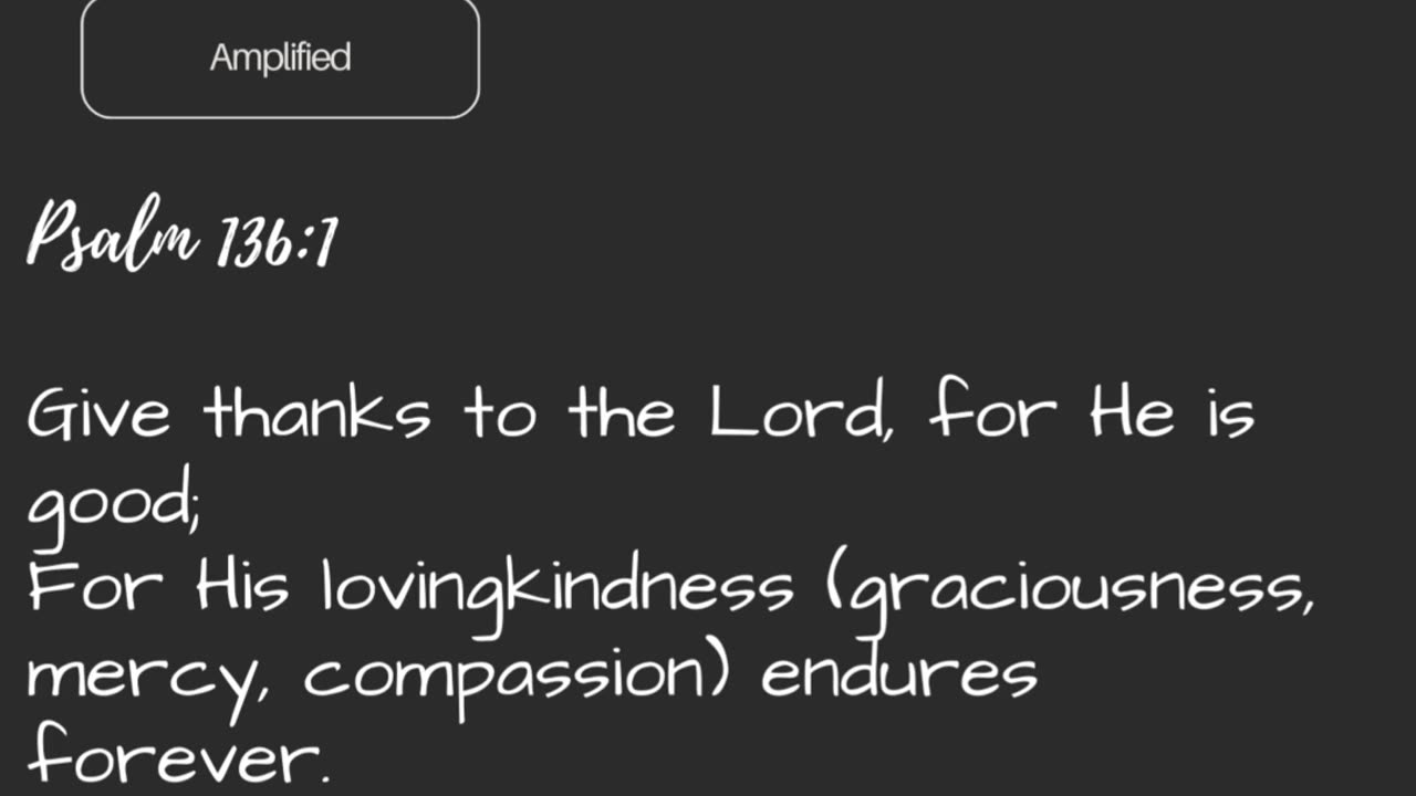 Give thanks to the Lord