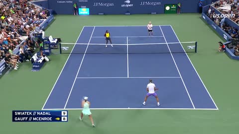 Swiatek Wins with her Hero (Nadal) | Tennis Plays for Peace | 2022 US Open