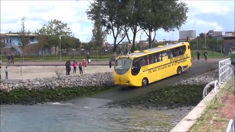 Bus run on land and water