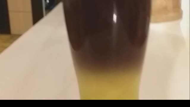Hari ini aku dan kawan-kawan mencoba membuat minuman sunset squash