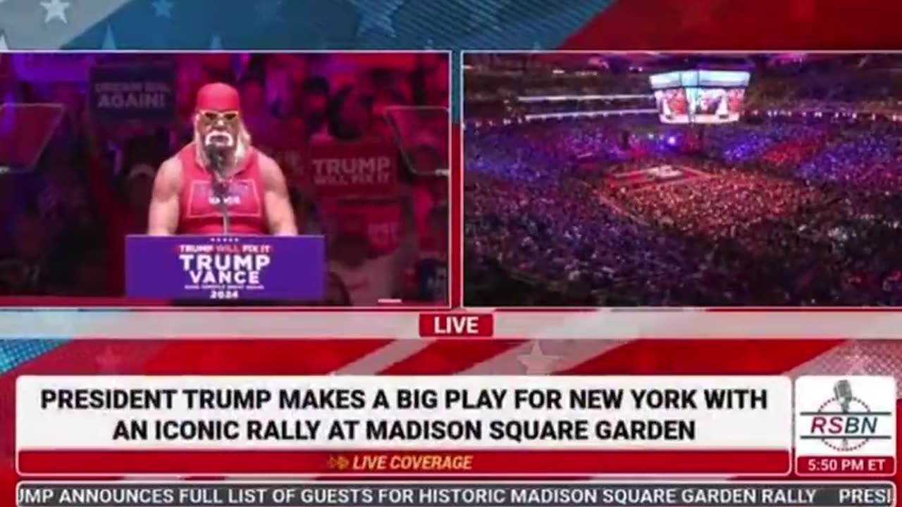 Hulk Hogan Brings Down The House At Trump's Madison Square Garden Rally