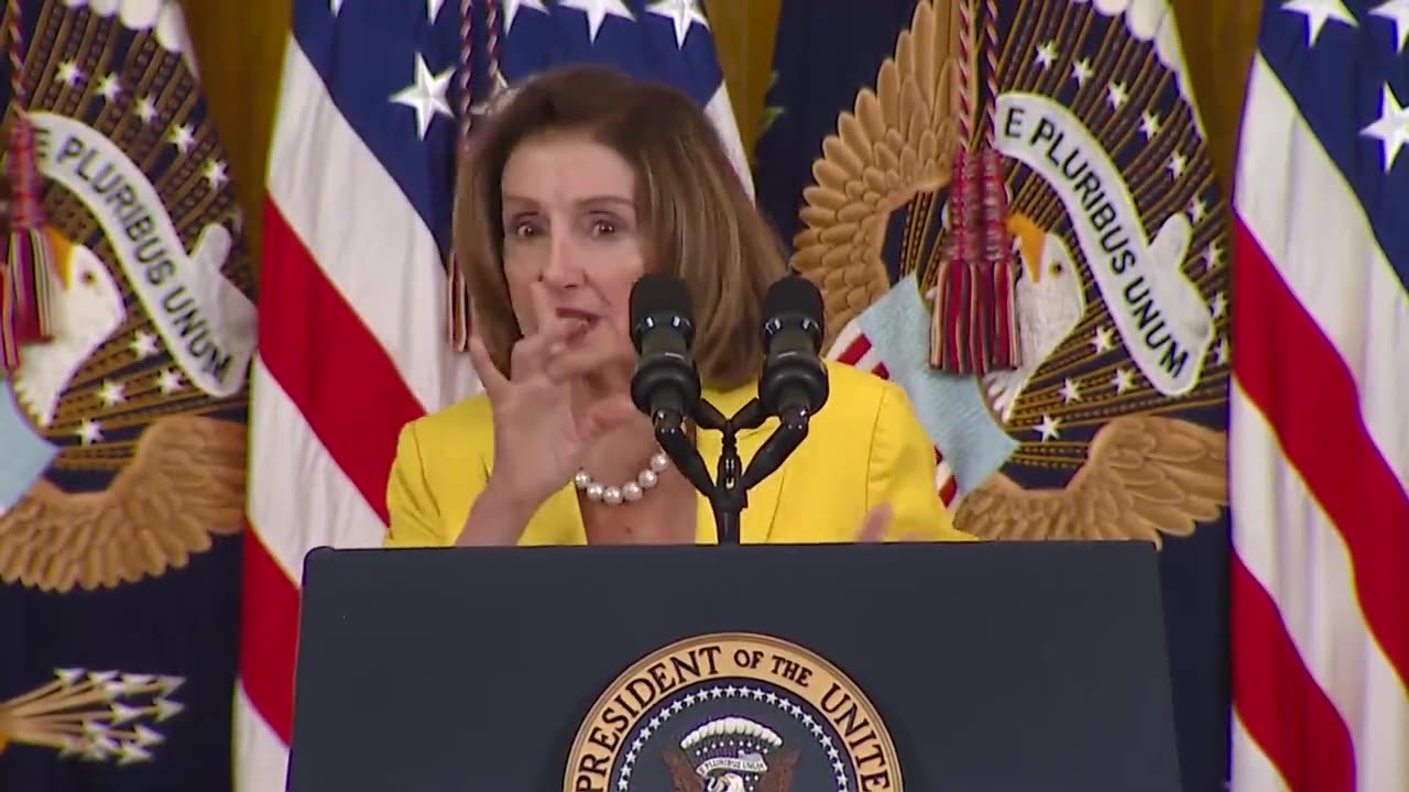 PELOSI: Seems like yesterday when you came in with your plot! It's a secret! It's a secret plot.