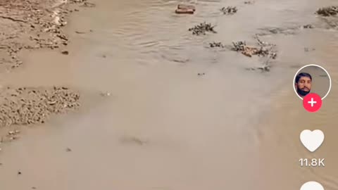 Flood river in Pakistan