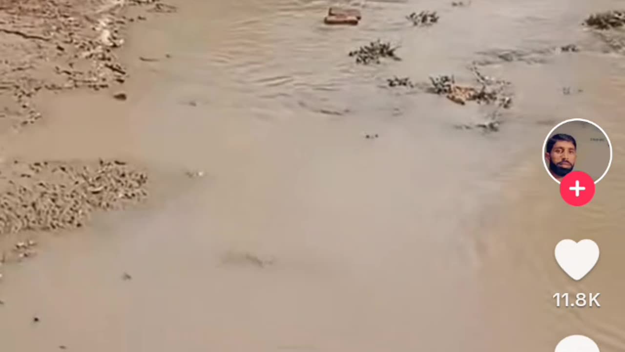 Flood river in Pakistan