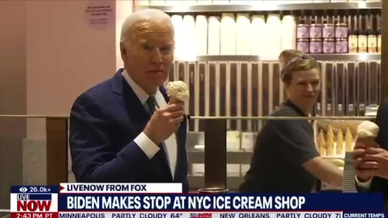 Biden makes stop at Ice Cream 🍦 Shop in NYC