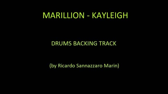 MARILLION - KAYLEIGH - DRUMS BACKING TRACK